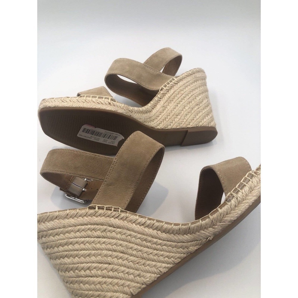 Steve Madden URI Espadrille Wedge Sandal in Tan Suede Size 10 Women New Comfort - Picture 9 of 11
